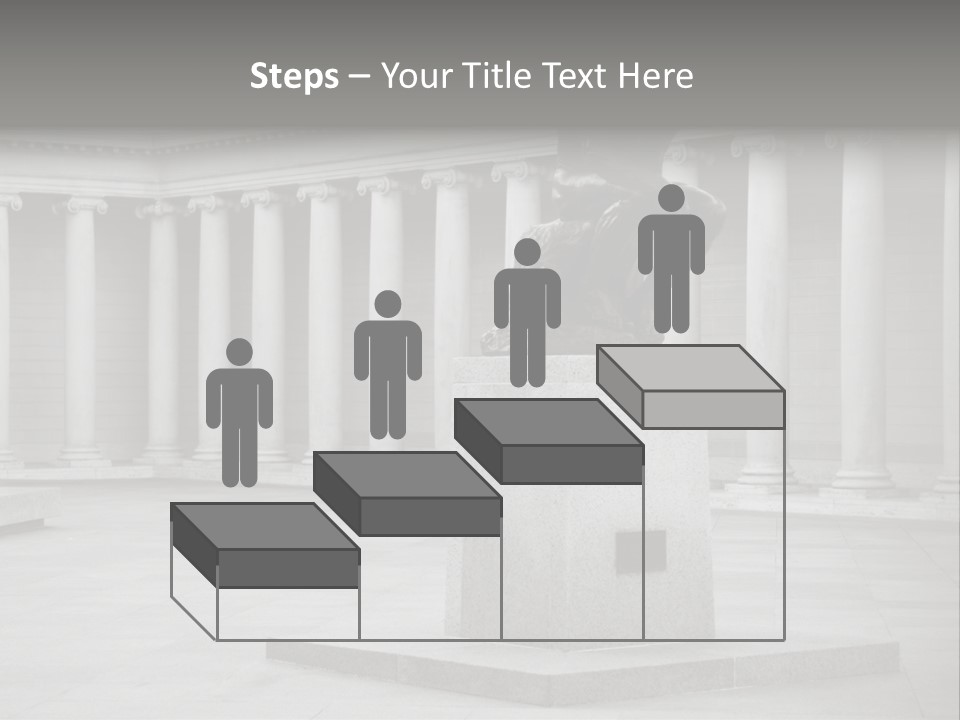 A Black And White Photo Of A Statue Of A Man PowerPoint Template