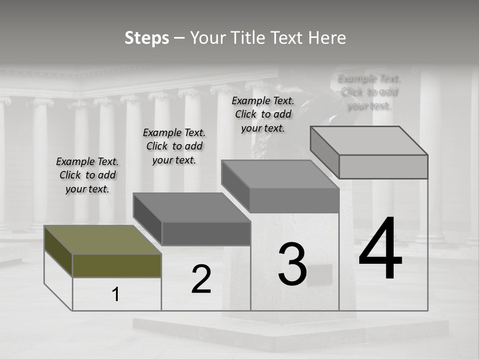 A Black And White Photo Of A Statue Of A Man PowerPoint Template