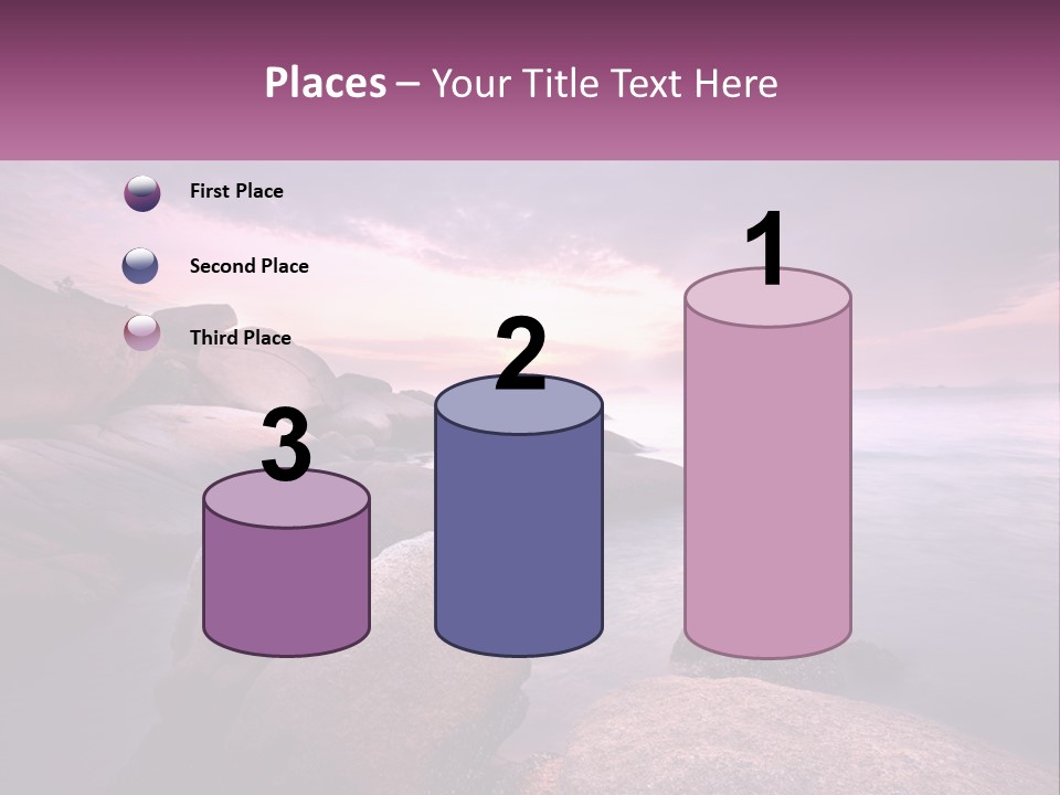 A Rocky Beach With Rocks In The Water PowerPoint Template