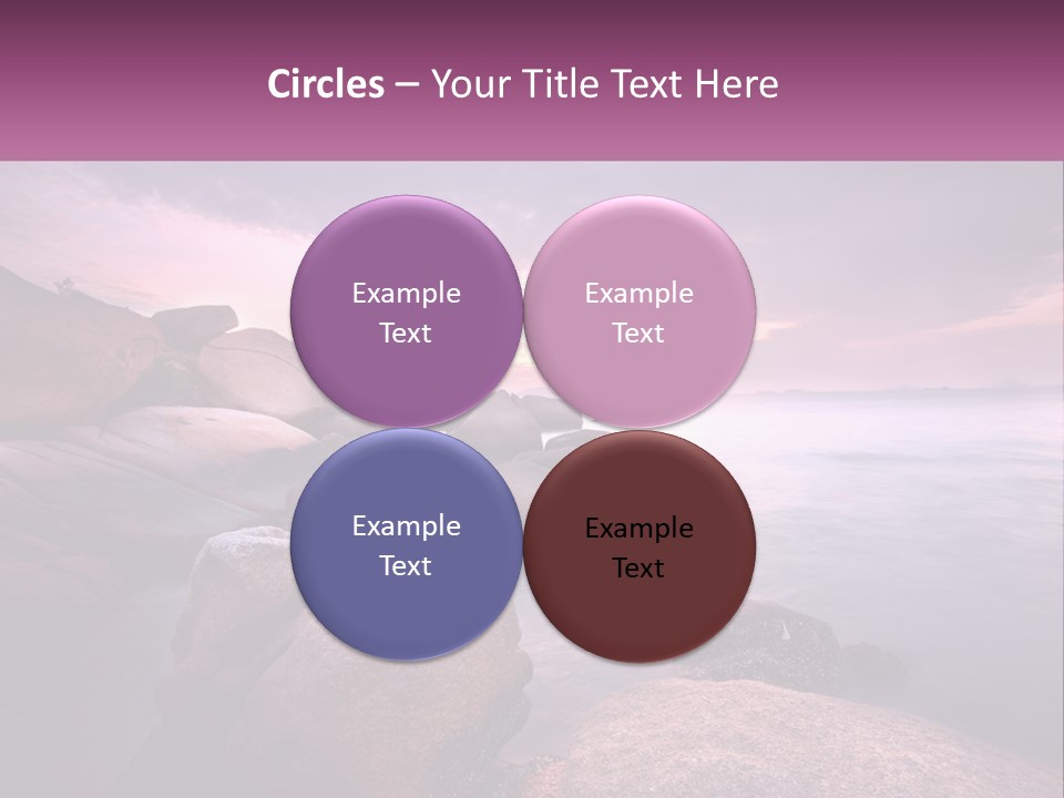 A Rocky Beach With Rocks In The Water PowerPoint Template