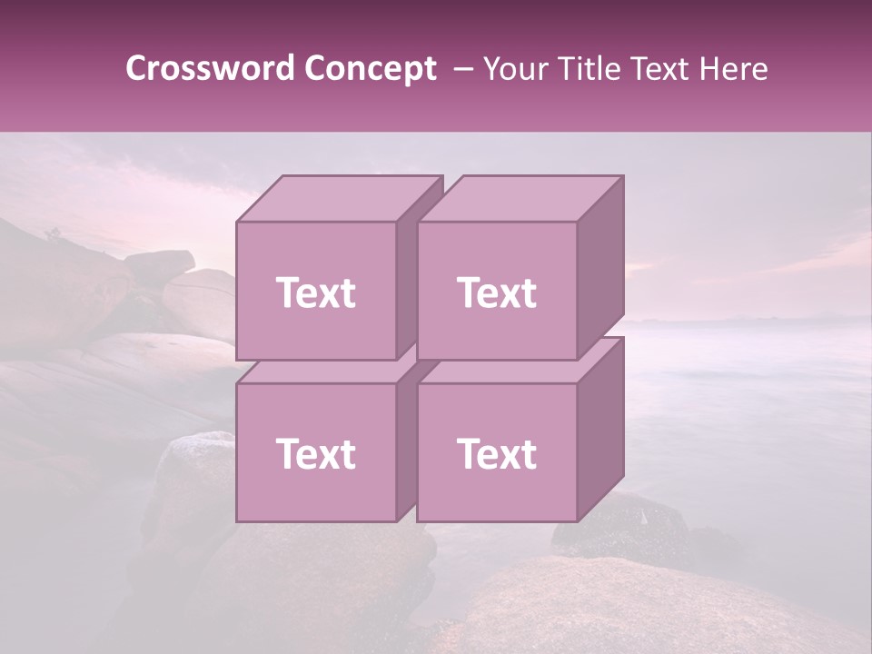 A Rocky Beach With Rocks In The Water PowerPoint Template