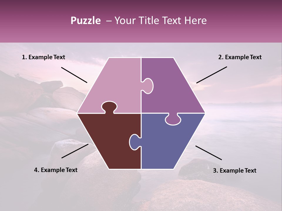 A Rocky Beach With Rocks In The Water PowerPoint Template