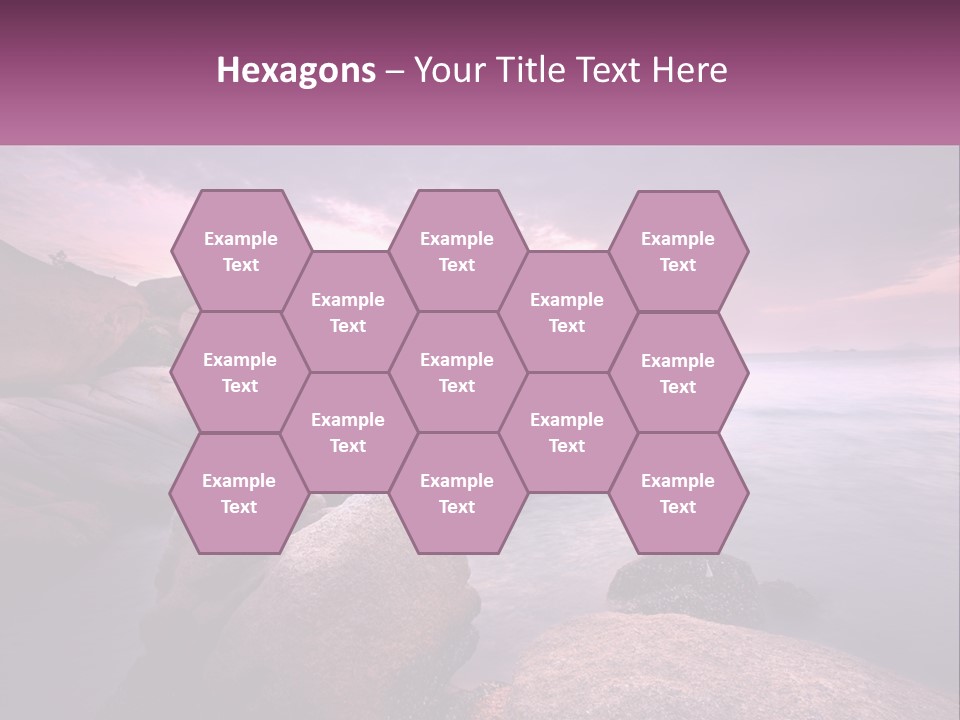 A Rocky Beach With Rocks In The Water PowerPoint Template