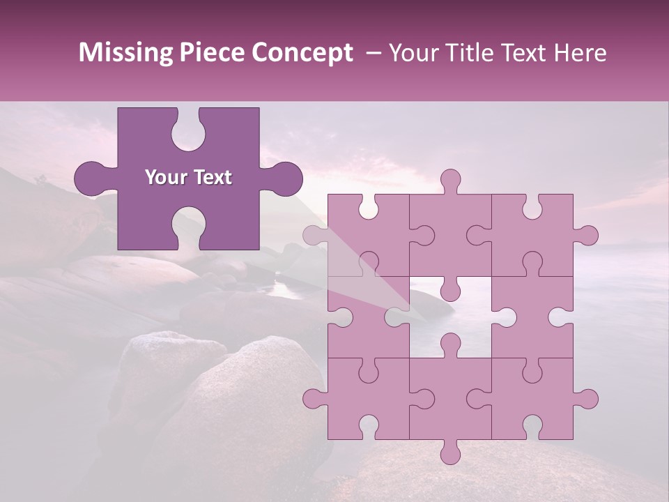 A Rocky Beach With Rocks In The Water PowerPoint Template