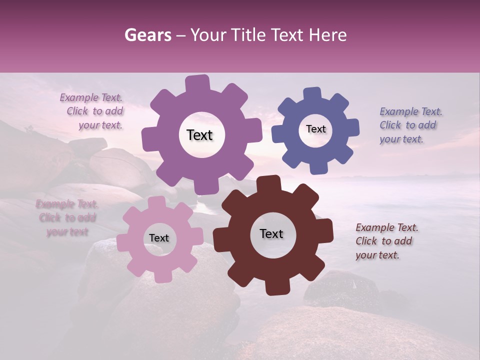 A Rocky Beach With Rocks In The Water PowerPoint Template