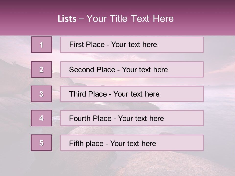 A Rocky Beach With Rocks In The Water PowerPoint Template