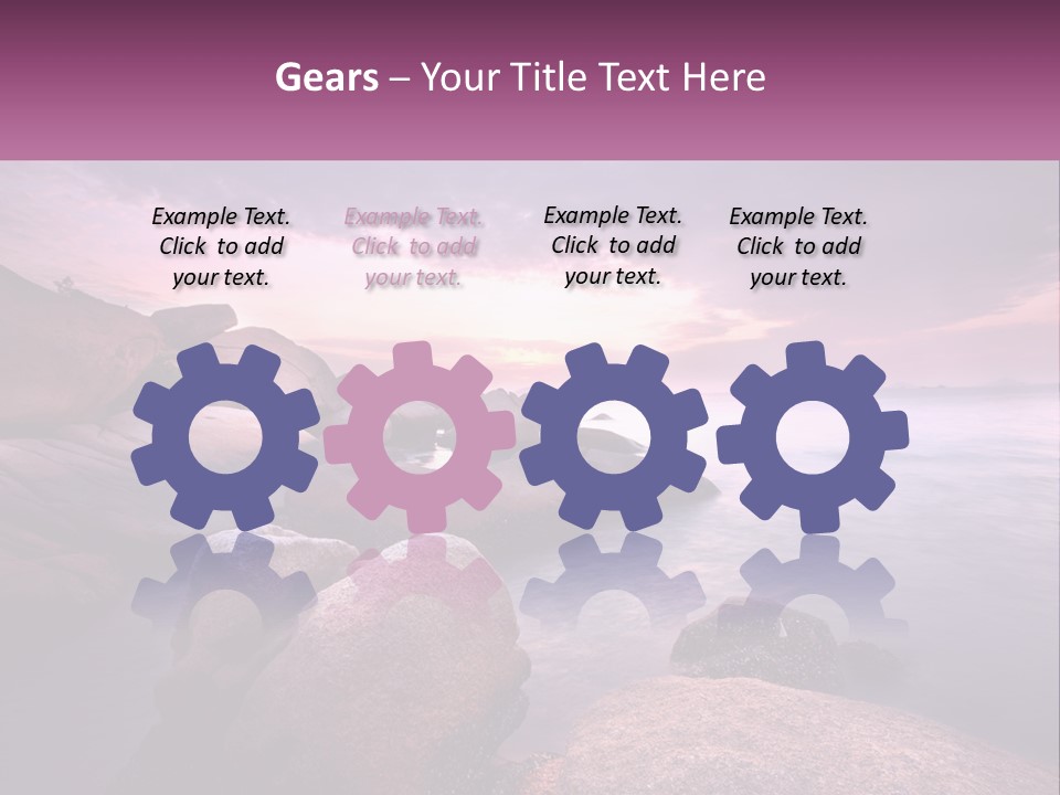 A Rocky Beach With Rocks In The Water PowerPoint Template