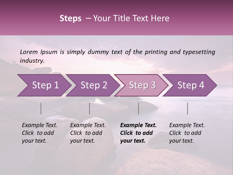 A Rocky Beach With Rocks In The Water PowerPoint Template