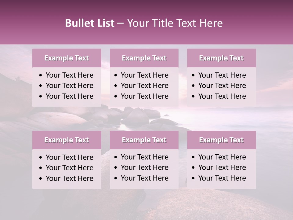 A Rocky Beach With Rocks In The Water PowerPoint Template