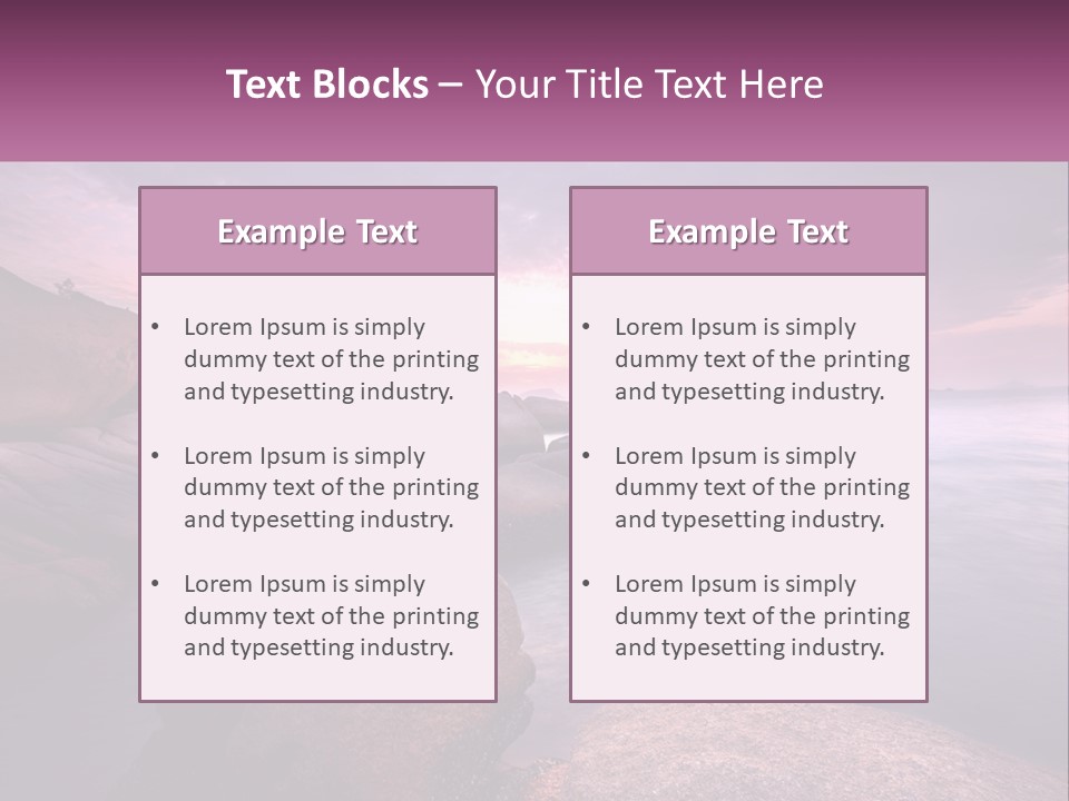 A Rocky Beach With Rocks In The Water PowerPoint Template