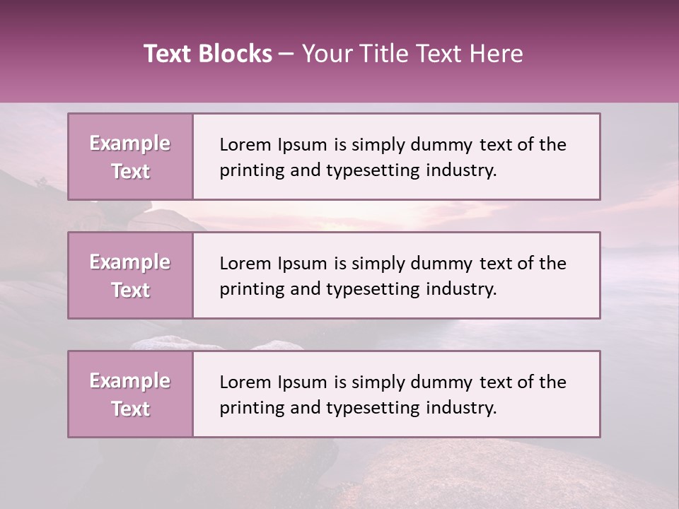 A Rocky Beach With Rocks In The Water PowerPoint Template