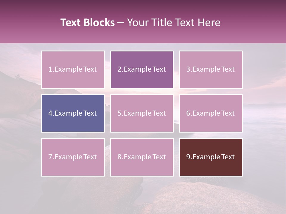 A Rocky Beach With Rocks In The Water PowerPoint Template