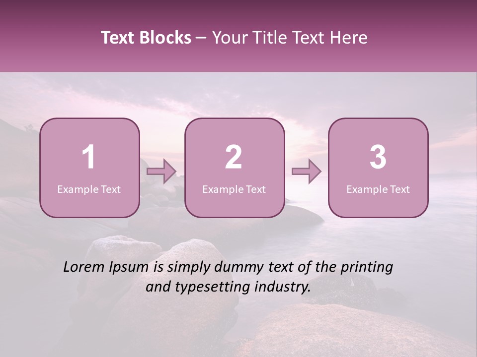 A Rocky Beach With Rocks In The Water PowerPoint Template