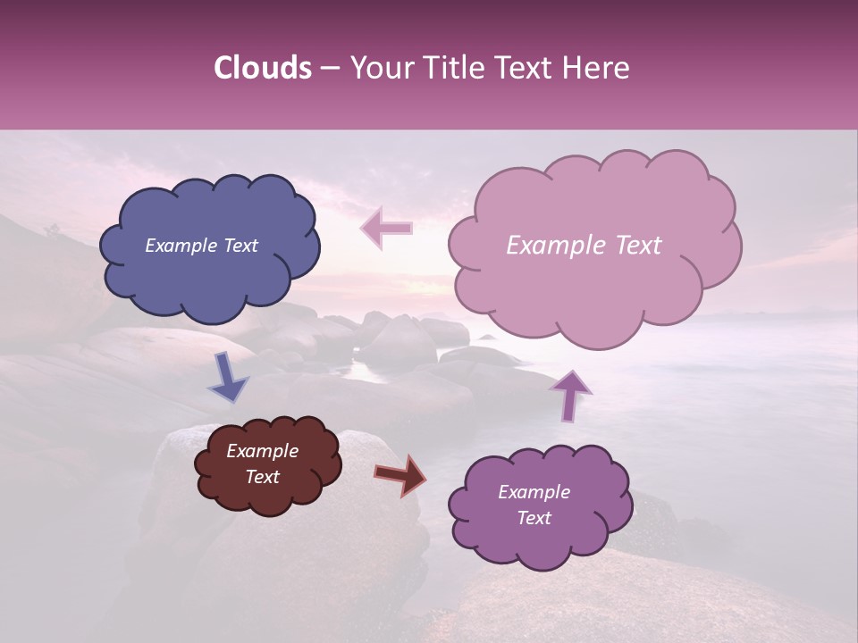 A Rocky Beach With Rocks In The Water PowerPoint Template