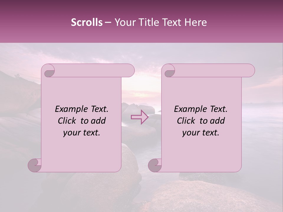 A Rocky Beach With Rocks In The Water PowerPoint Template