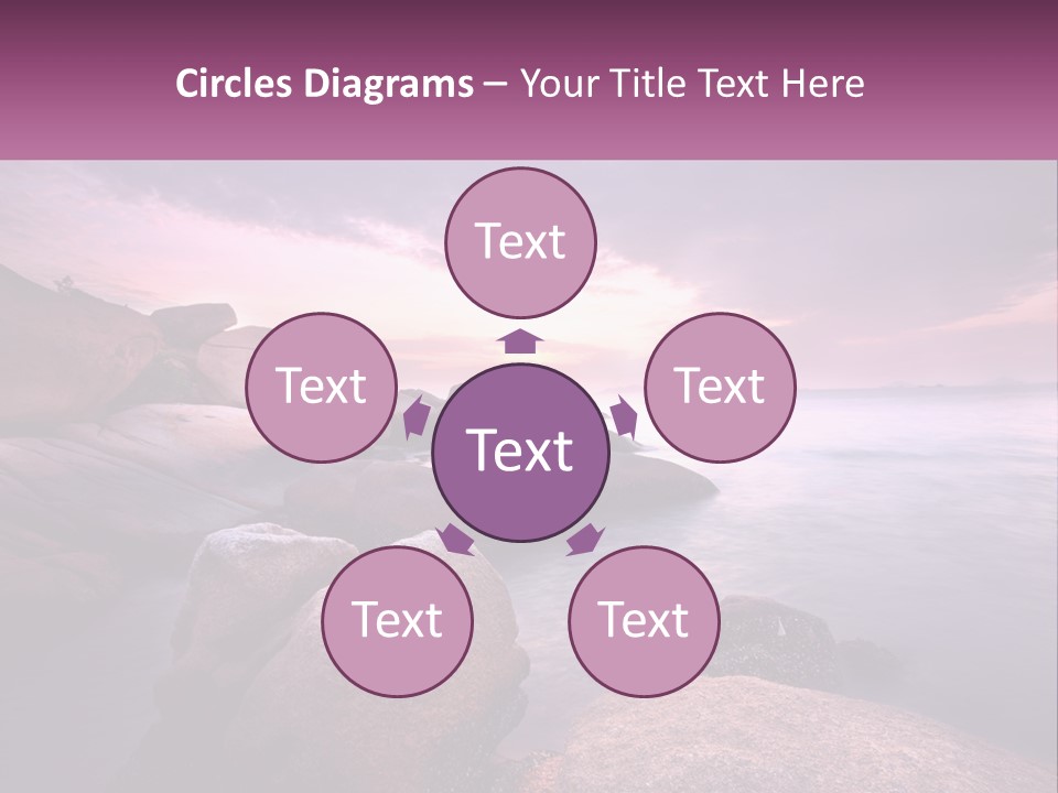 A Rocky Beach With Rocks In The Water PowerPoint Template