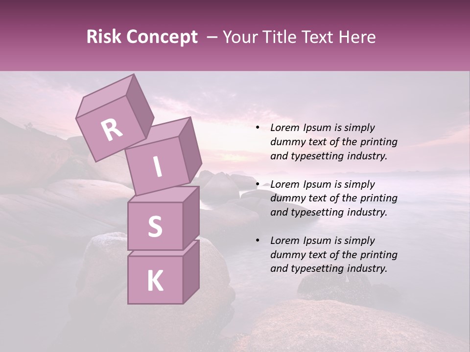 A Rocky Beach With Rocks In The Water PowerPoint Template