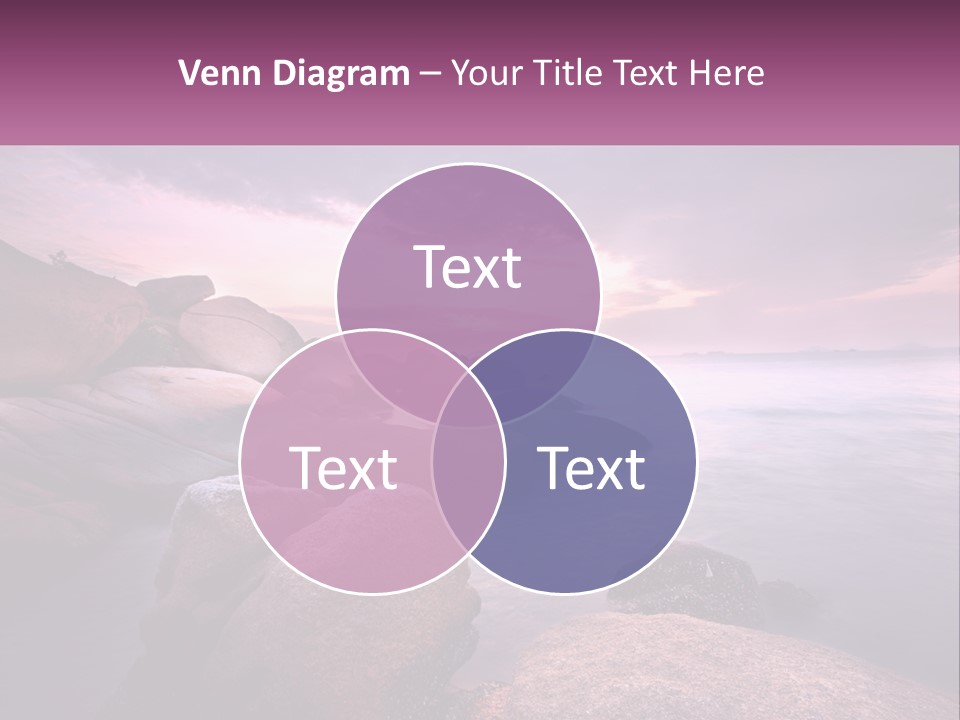 A Rocky Beach With Rocks In The Water PowerPoint Template