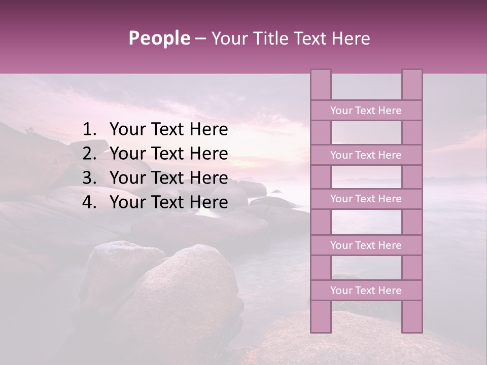 A Rocky Beach With Rocks In The Water PowerPoint Template