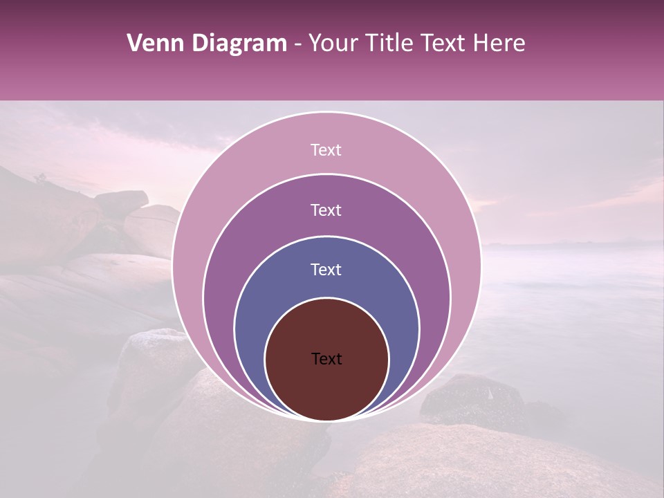 A Rocky Beach With Rocks In The Water PowerPoint Template