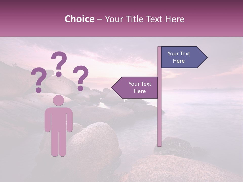 A Rocky Beach With Rocks In The Water PowerPoint Template