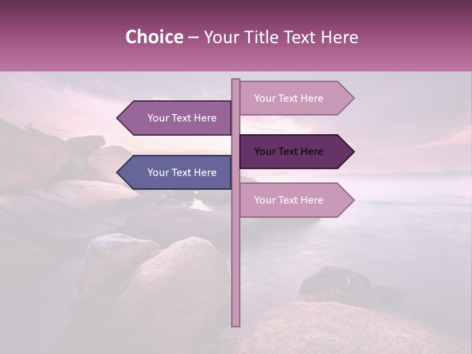 A Rocky Beach With Rocks In The Water PowerPoint Template