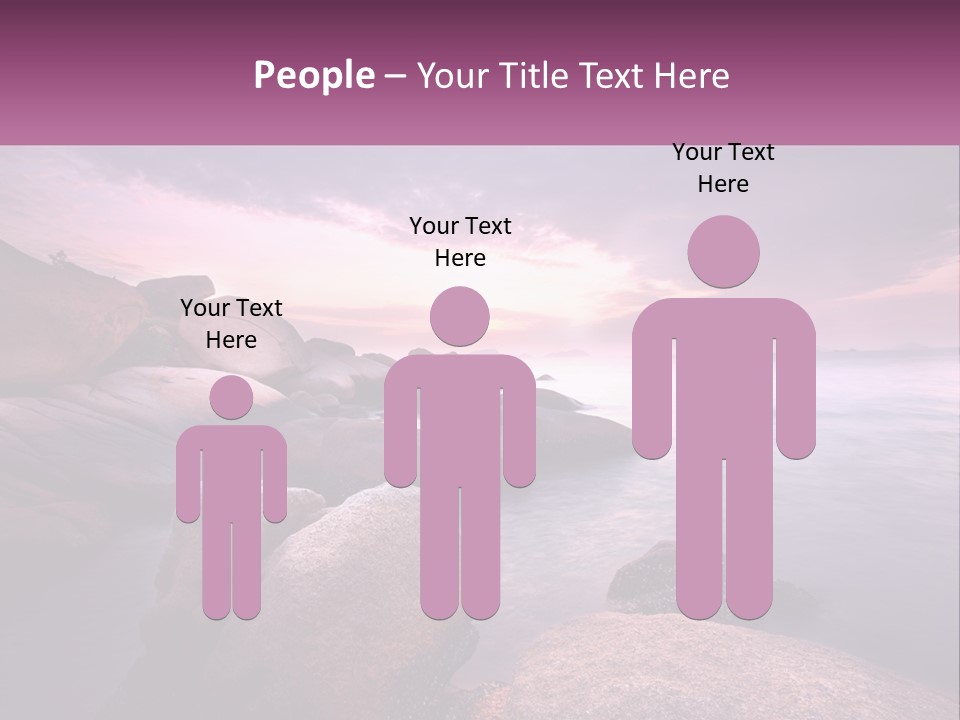 A Rocky Beach With Rocks In The Water PowerPoint Template