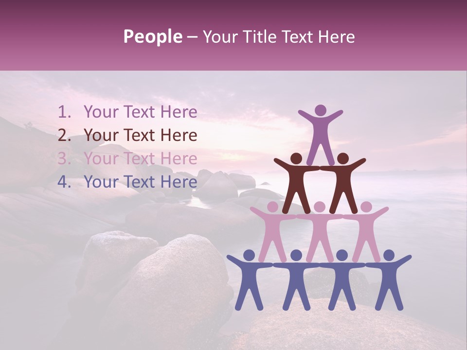 A Rocky Beach With Rocks In The Water PowerPoint Template