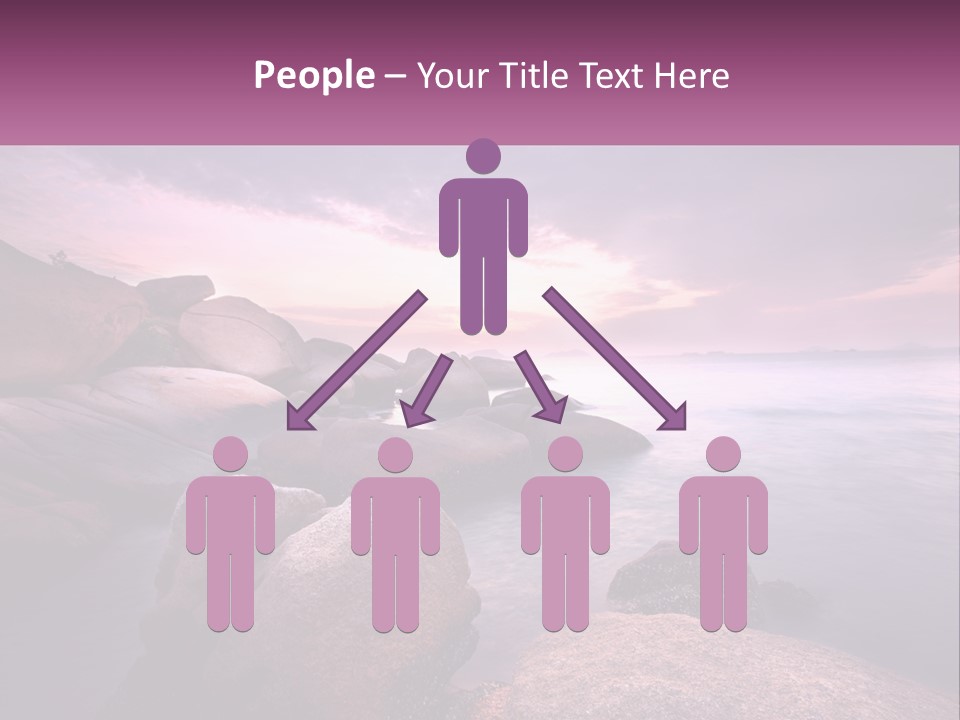 A Rocky Beach With Rocks In The Water PowerPoint Template