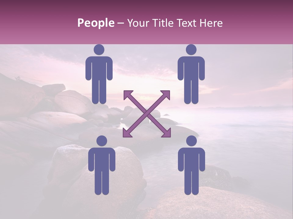 A Rocky Beach With Rocks In The Water PowerPoint Template