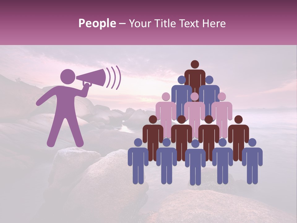 A Rocky Beach With Rocks In The Water PowerPoint Template