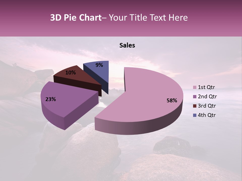 A Rocky Beach With Rocks In The Water PowerPoint Template