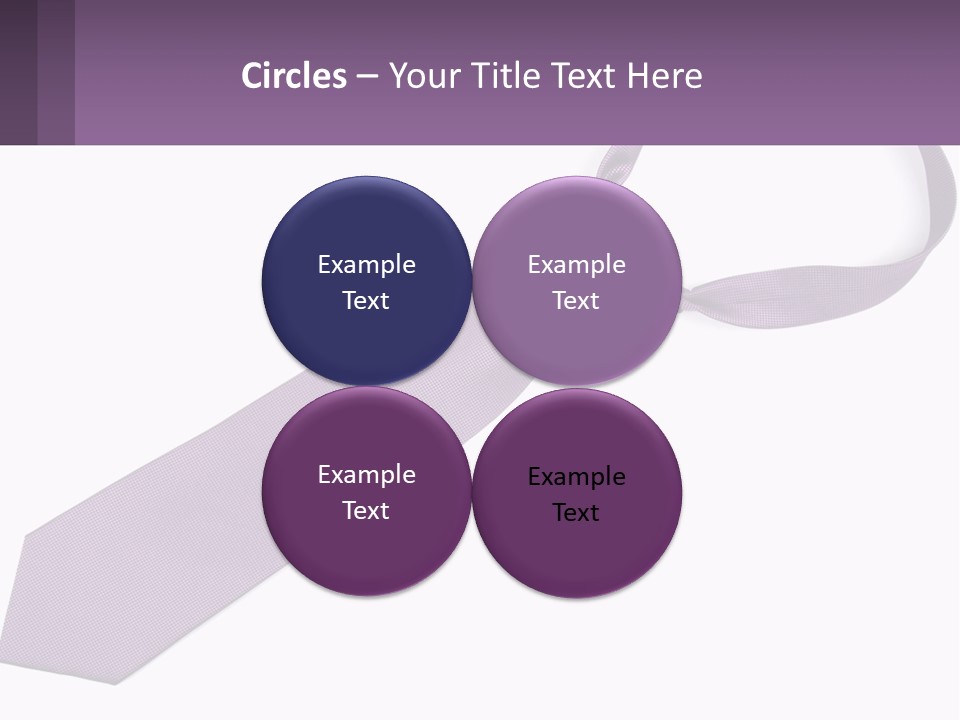 A Purple Tie On A White Background PowerPoint Template