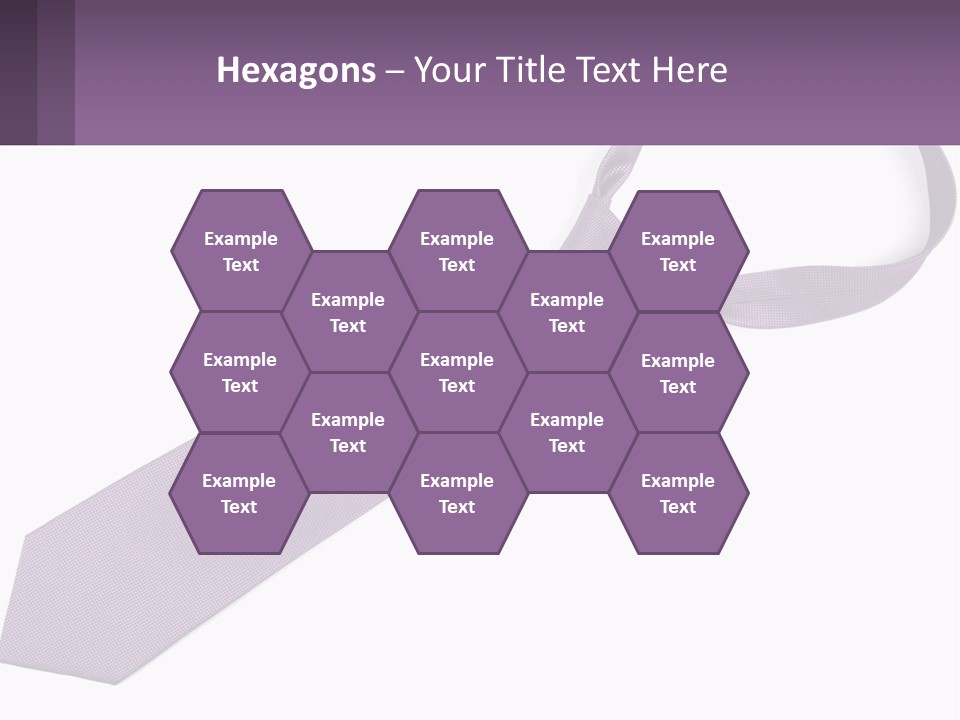 A Purple Tie On A White Background PowerPoint Template
