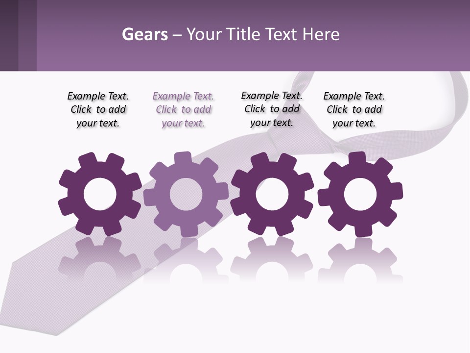 A Purple Tie On A White Background PowerPoint Template