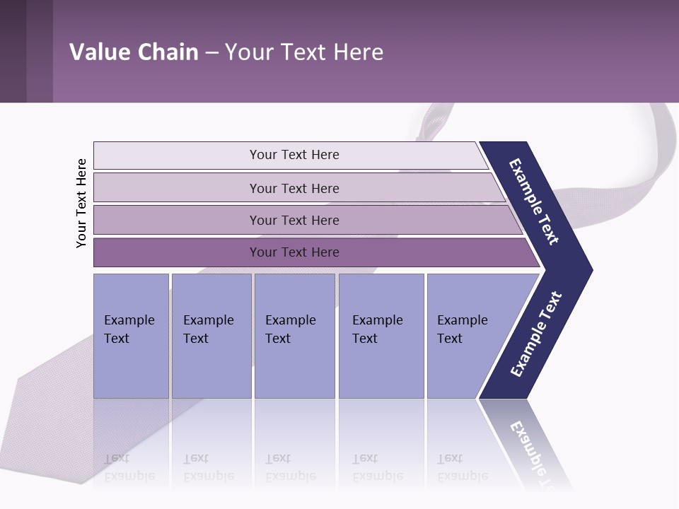 A Purple Tie On A White Background PowerPoint Template