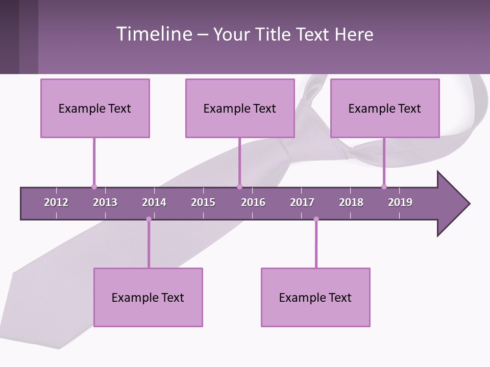 A Purple Tie On A White Background PowerPoint Template