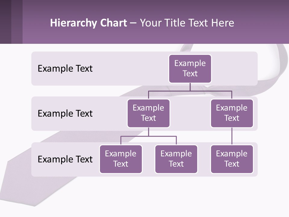 A Purple Tie On A White Background PowerPoint Template