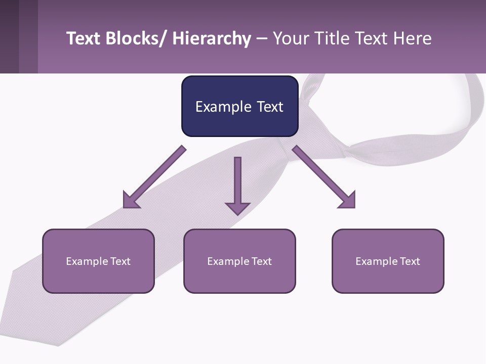 A Purple Tie On A White Background PowerPoint Template
