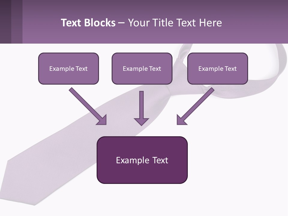 A Purple Tie On A White Background PowerPoint Template