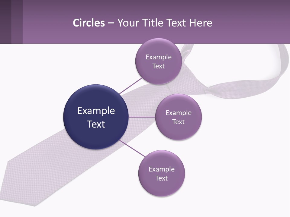 A Purple Tie On A White Background PowerPoint Template