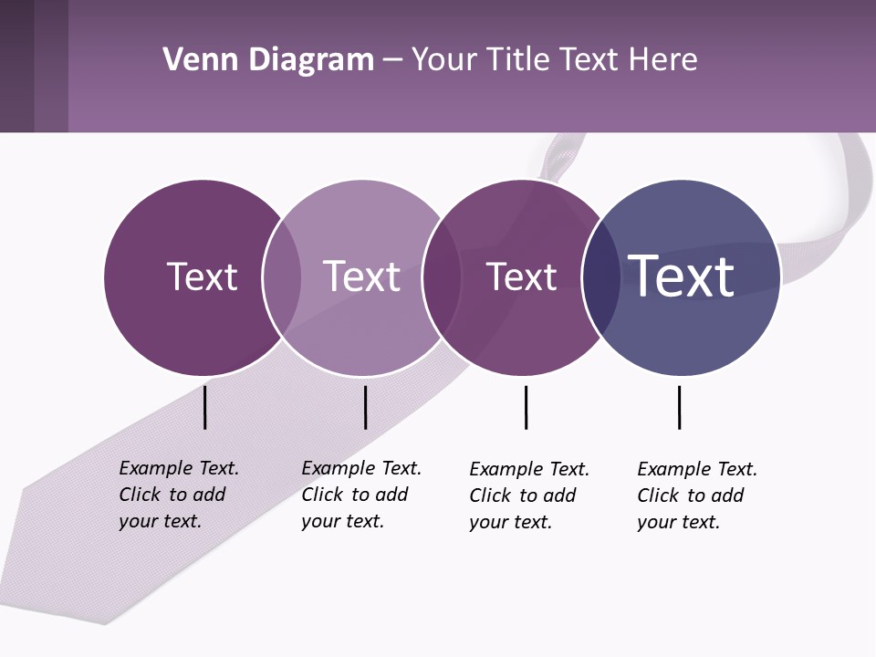 A Purple Tie On A White Background PowerPoint Template