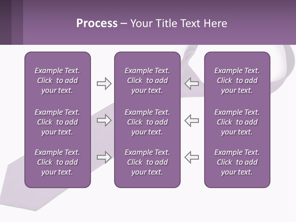 A Purple Tie On A White Background PowerPoint Template