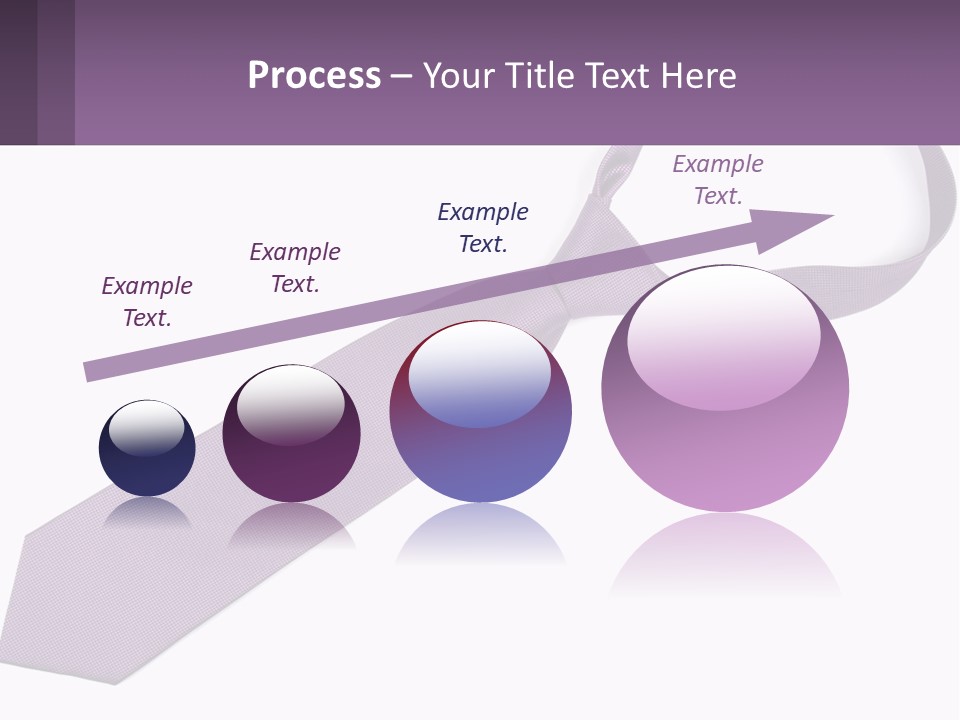 A Purple Tie On A White Background PowerPoint Template