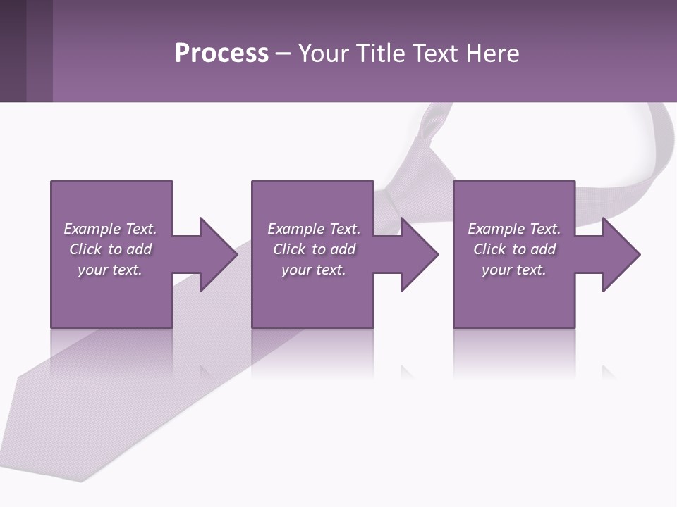 A Purple Tie On A White Background PowerPoint Template