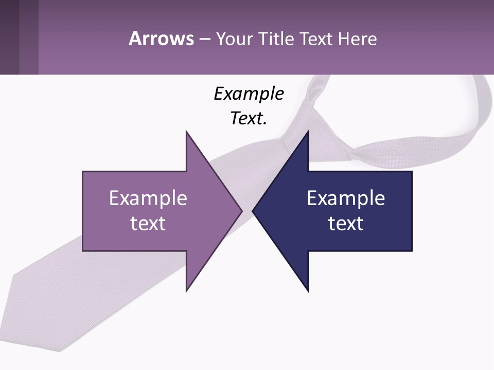 A Purple Tie On A White Background PowerPoint Template