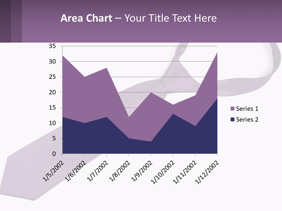A Purple Tie On A White Background PowerPoint Template