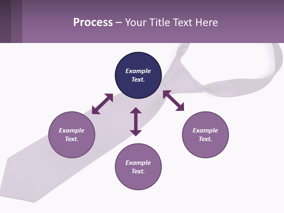 A Purple Tie On A White Background PowerPoint Template