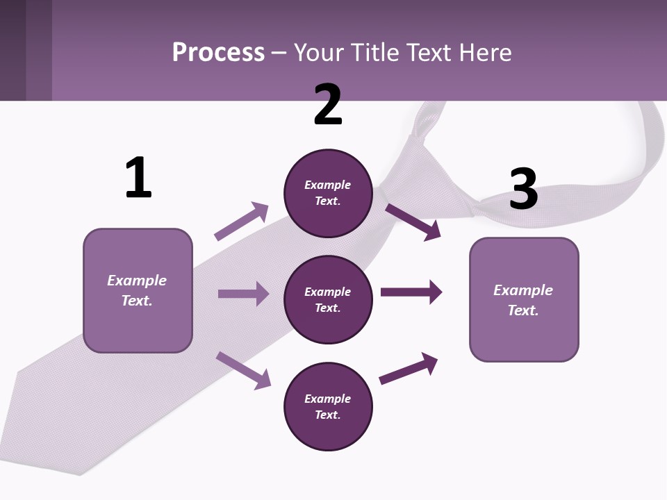 A Purple Tie On A White Background PowerPoint Template
