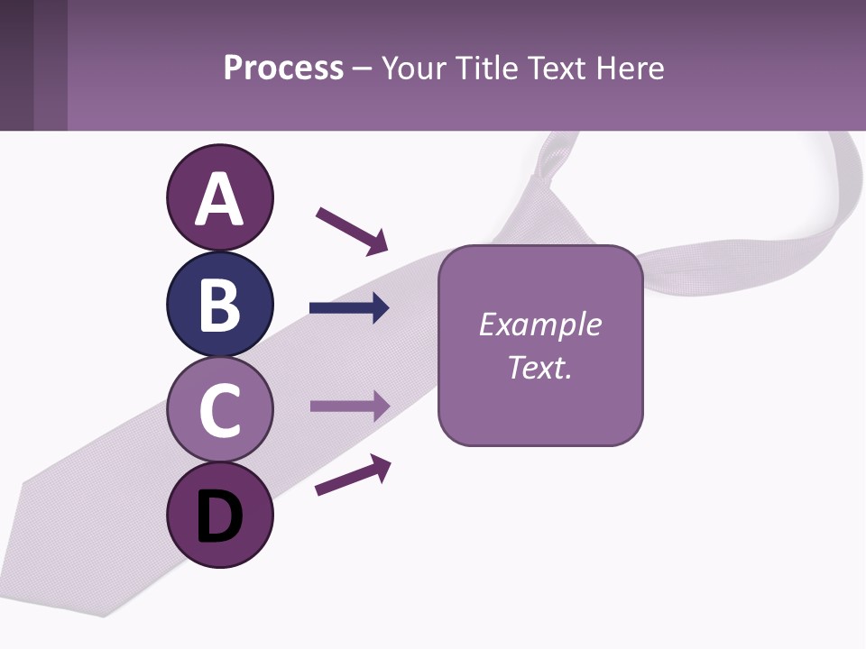 A Purple Tie On A White Background PowerPoint Template
